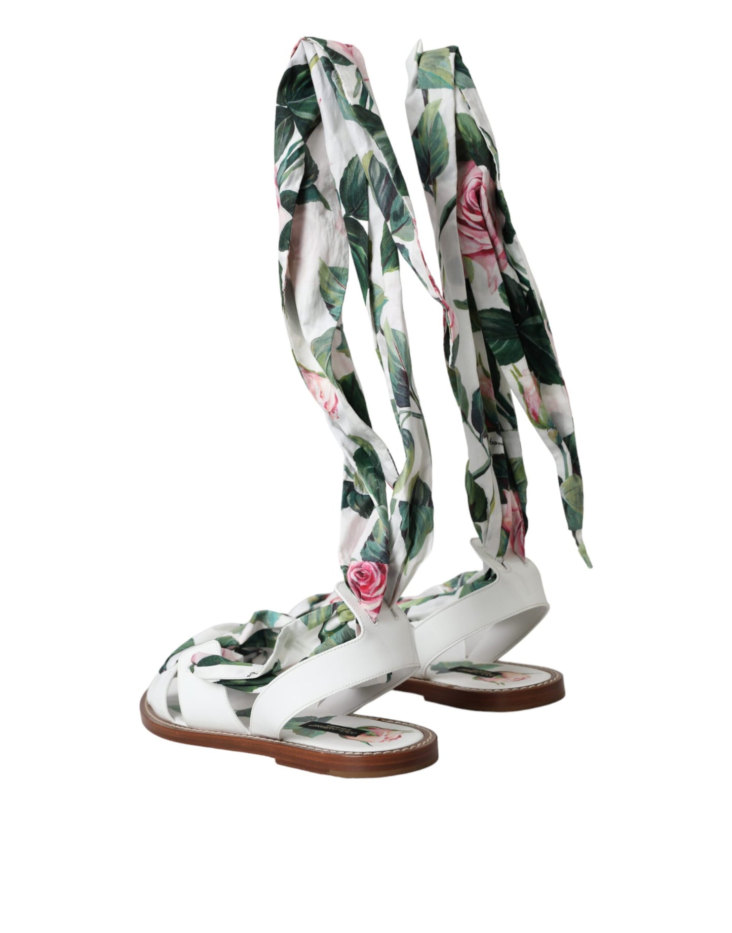 Dolce & Gabbana Sandalen mit Knöchelriemen und Blumenmuster, mehrfarbig