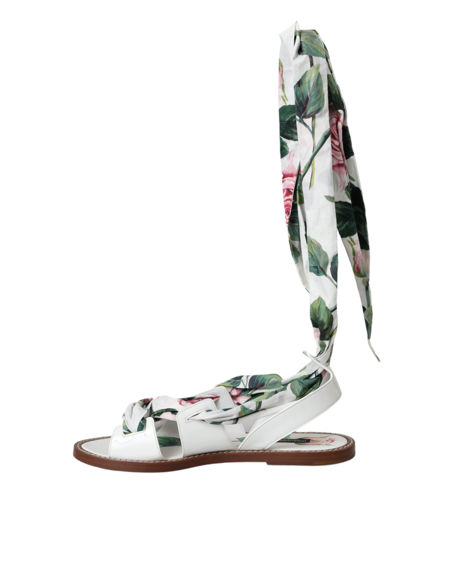 Dolce & Gabbana Sandalen mit Knöchelriemen und Blumenmuster, mehrfarbig