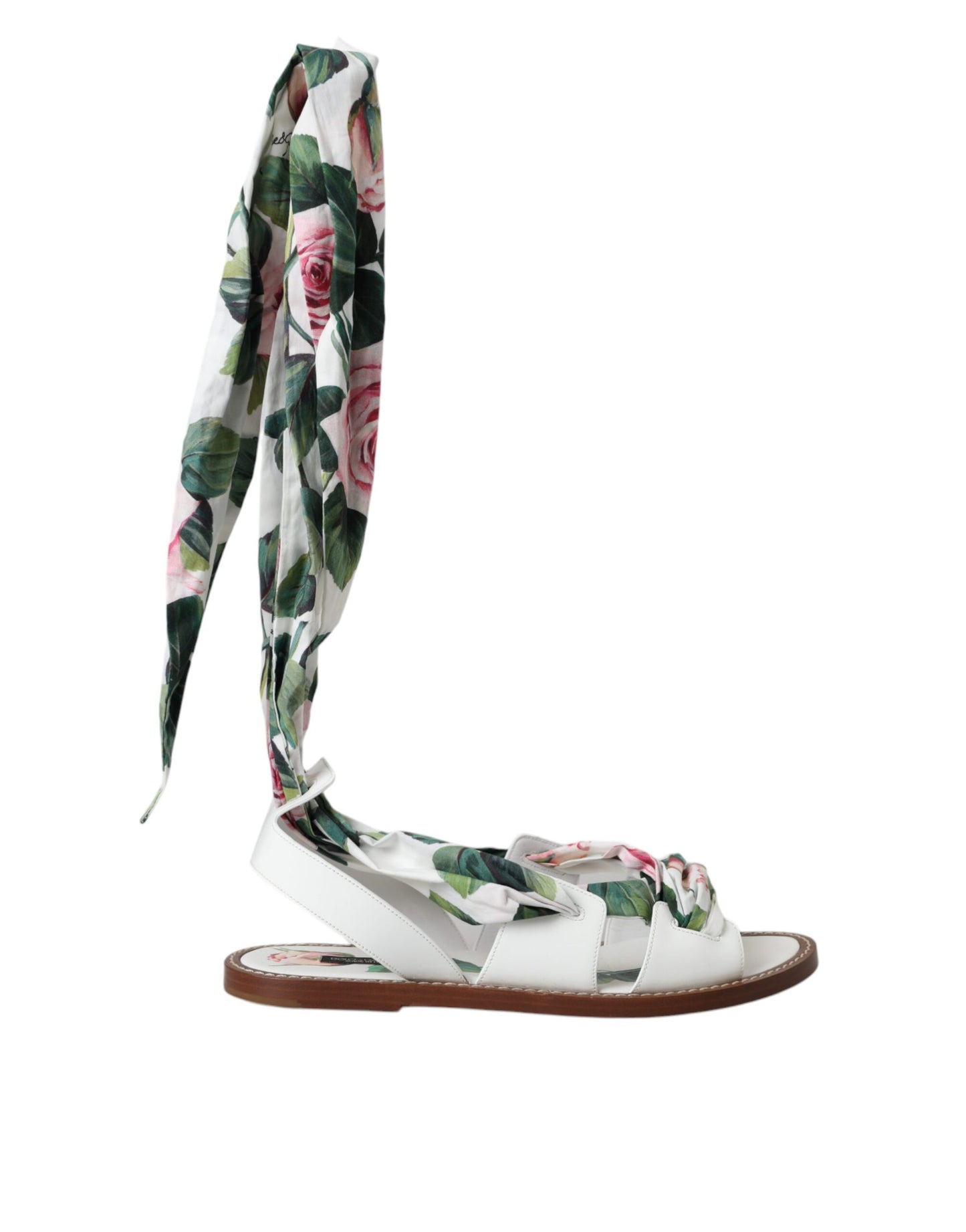 Dolce & Gabbana Sandalen mit Knöchelriemen und Blumenmuster, mehrfarbig
