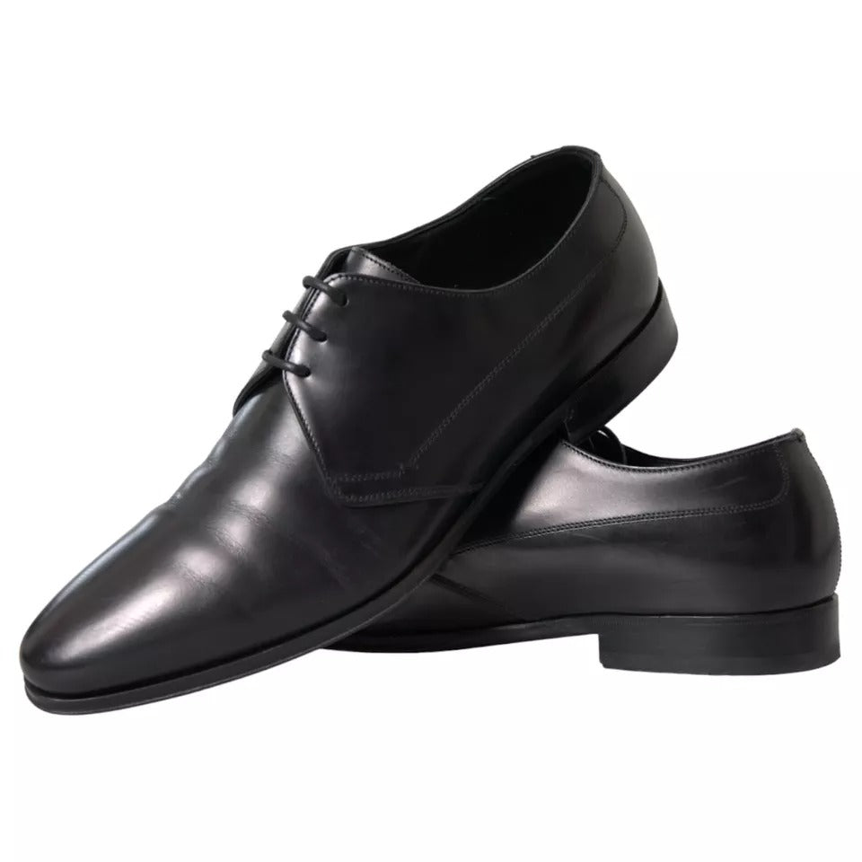 Dolce & Gabbana – Derby-Schuhe aus schwarzem Leder für formelle Anlässe für Herren