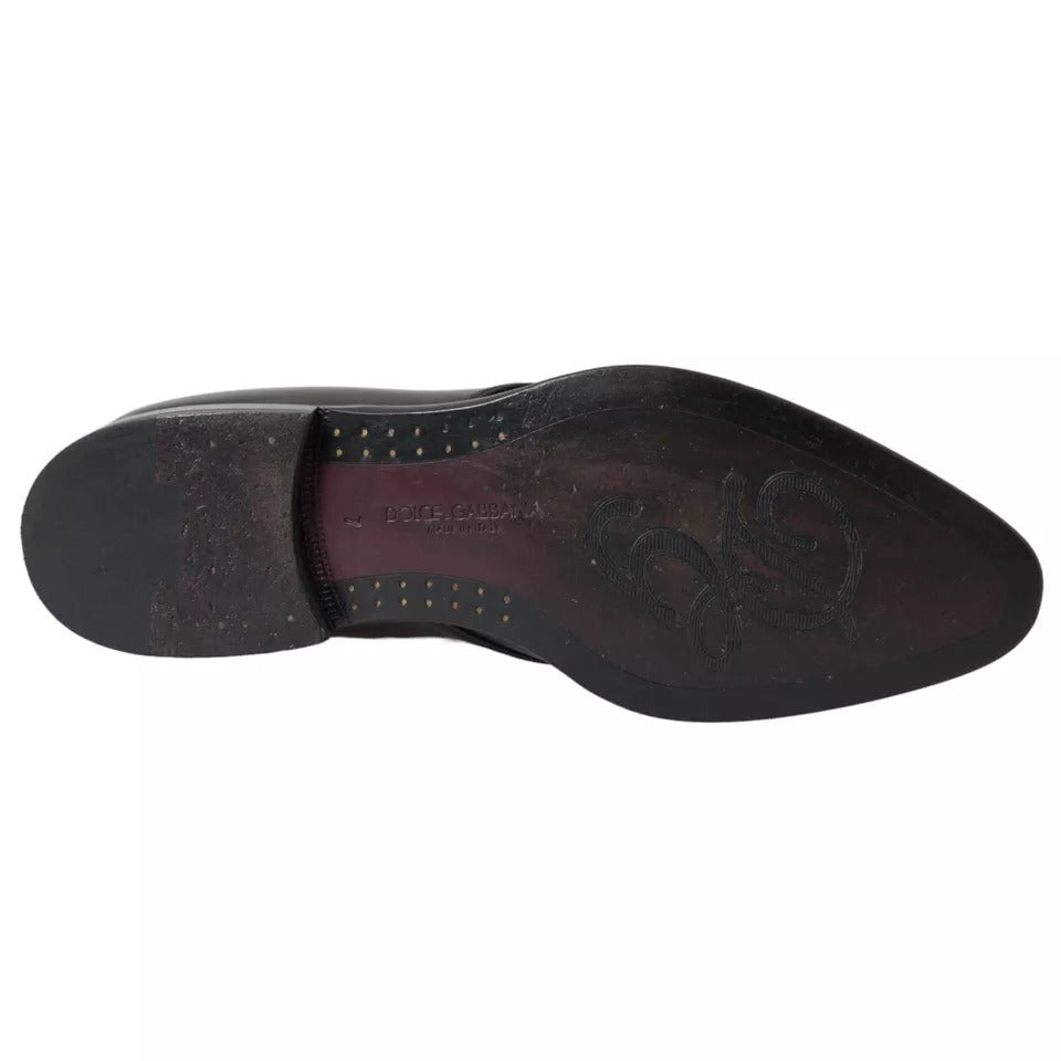Dolce & Gabbana – Derby-Schuhe aus schwarzem Leder für formelle Anlässe für Herren