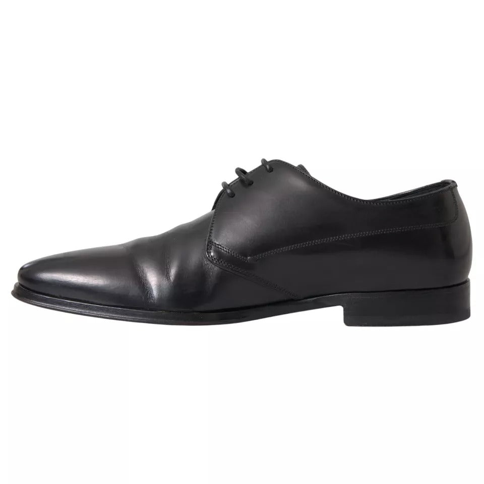 Dolce & Gabbana – Derby-Schuhe aus schwarzem Leder für formelle Anlässe für Herren