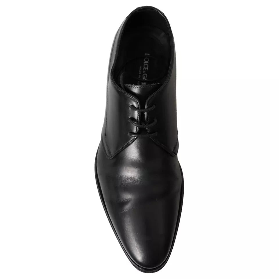 Dolce & Gabbana – Derby-Schuhe aus schwarzem Leder für formelle Anlässe für Herren