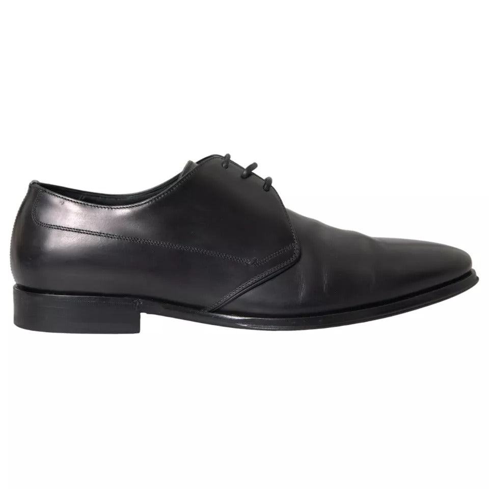 Dolce & Gabbana – Derby-Schuhe aus schwarzem Leder für formelle Anlässe für Herren