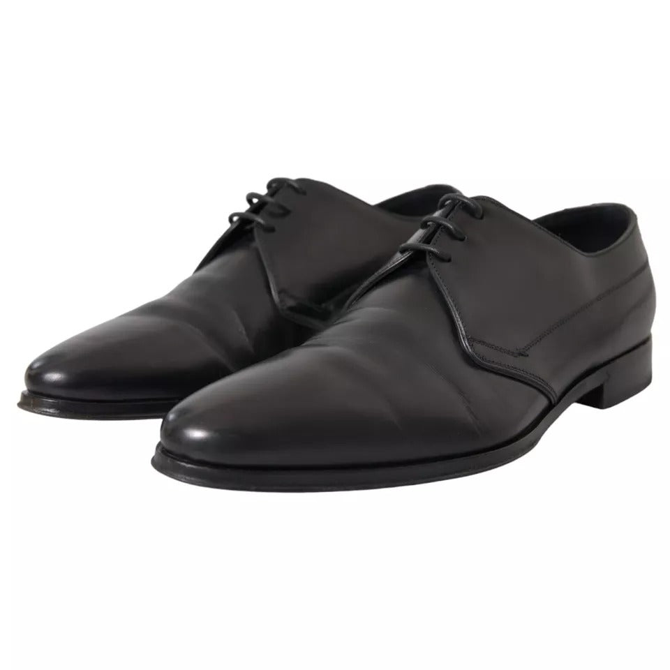 Dolce & Gabbana – Derby-Schuhe aus schwarzem Leder für formelle Anlässe für Herren