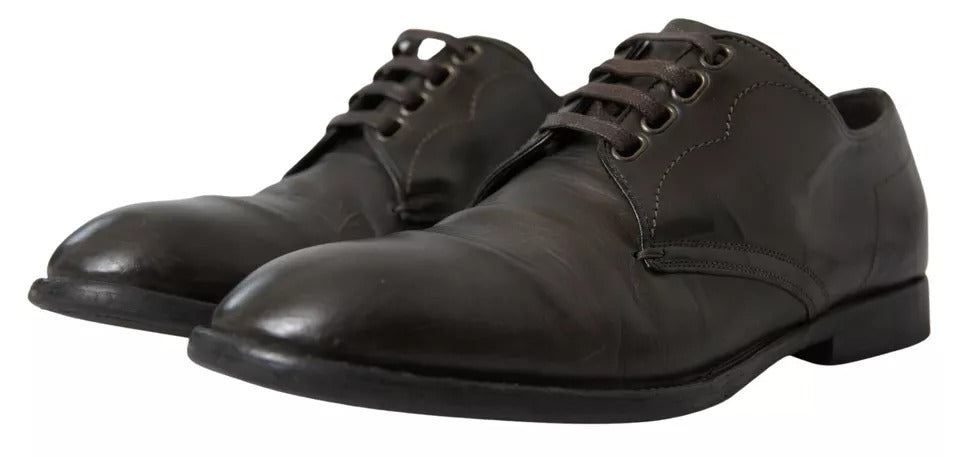 Dolce & Gabbana Grüne formelle Lederschuhe für Herren