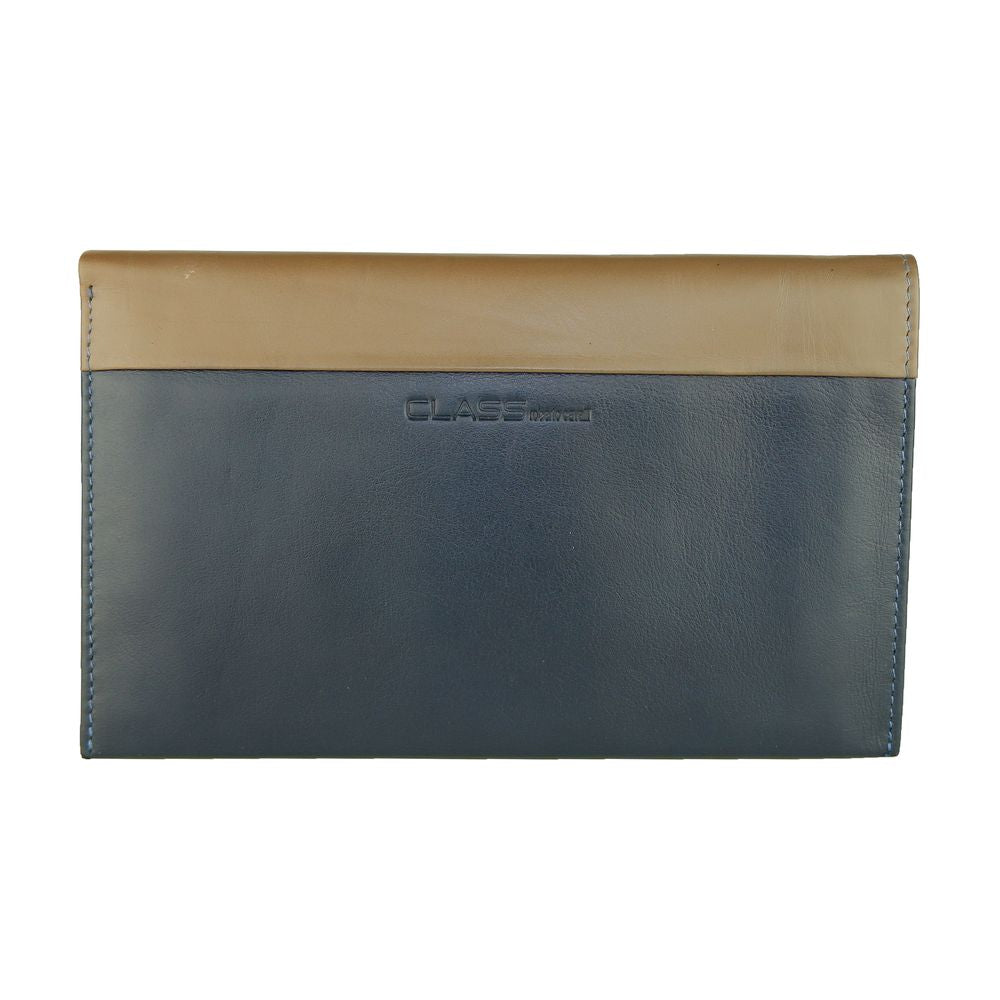 Cartera de cuero azul