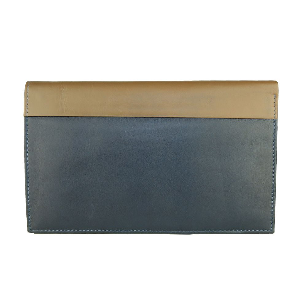 Cartera de cuero azul