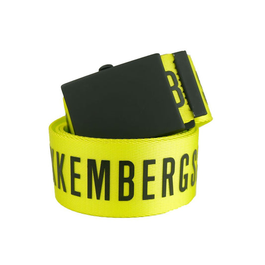 Ceinture pour homme en polyester jaune Bikkembergs
