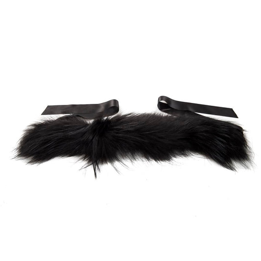 BYBLOS Écharpe en Cuir Noir pour Femmes