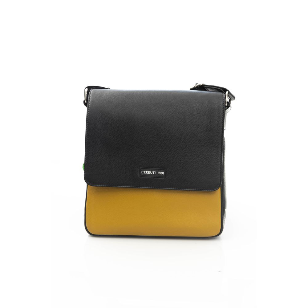 Bolso bandolera de cuero amarillo