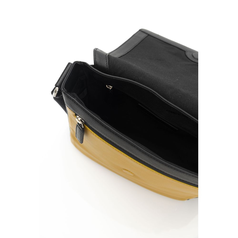 Bolso bandolera de cuero amarillo