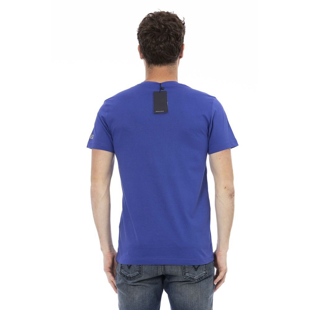 Camiseta de algodón azul