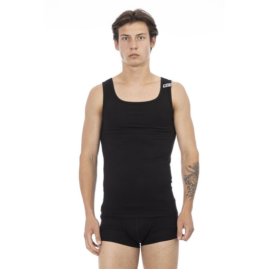 Camiseta de algodón negra