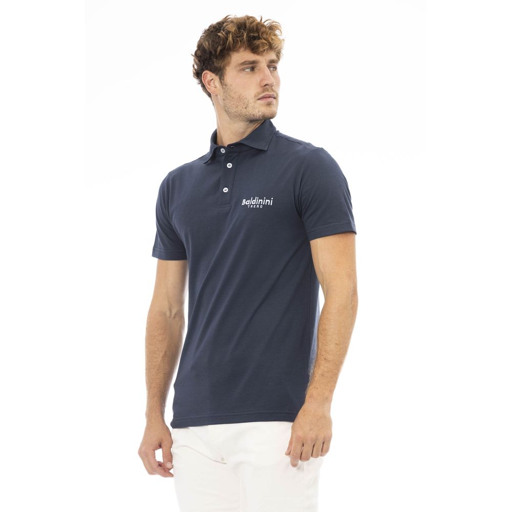 Polo de algodón azul