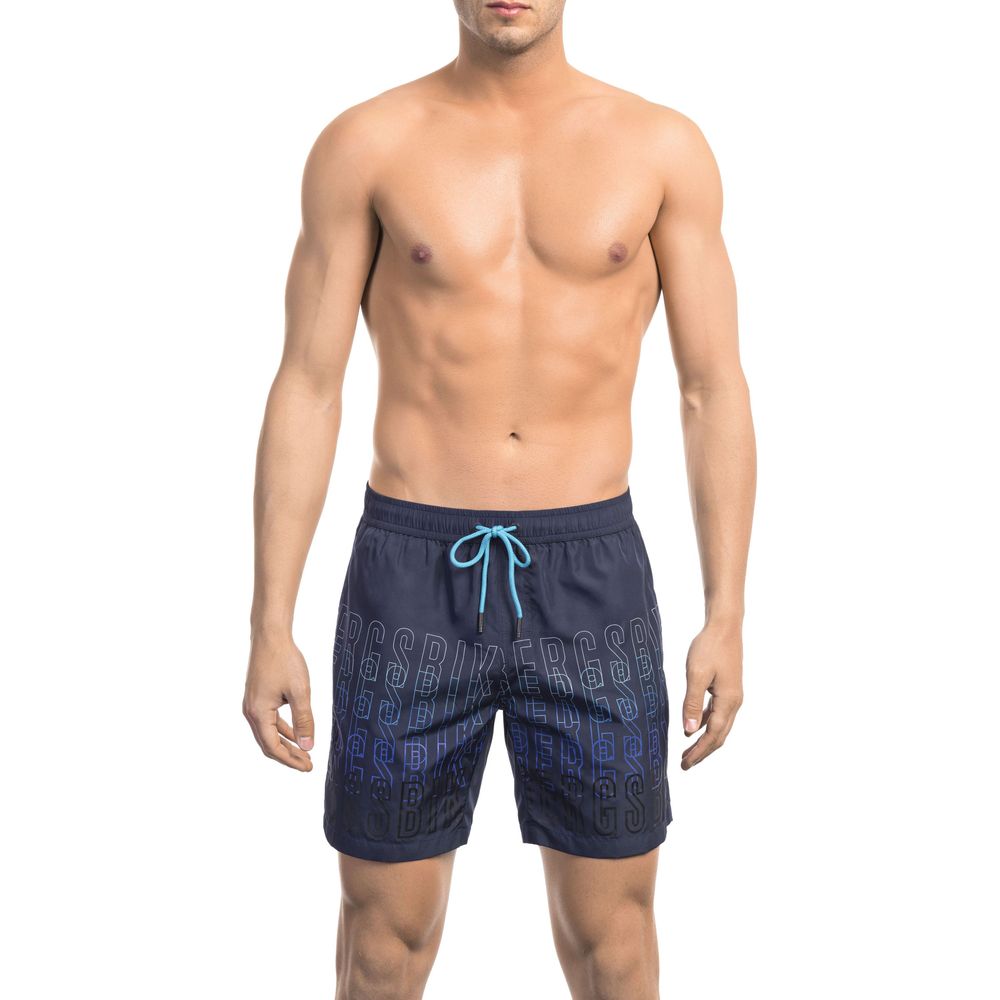 Bañador de poliéster azul
