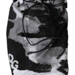 Dolce & Gabbana Mehrfarbige Camouflage DG Logo Strandmode Shorts Bademode