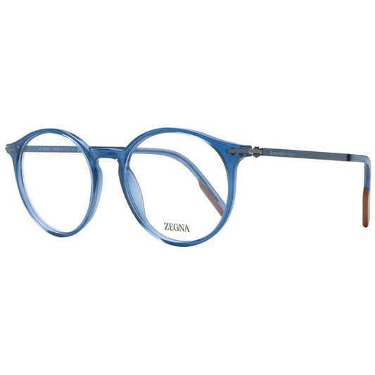 Ermenegildo Zegna Blue Plastic & Titanium Glasses (Frames)