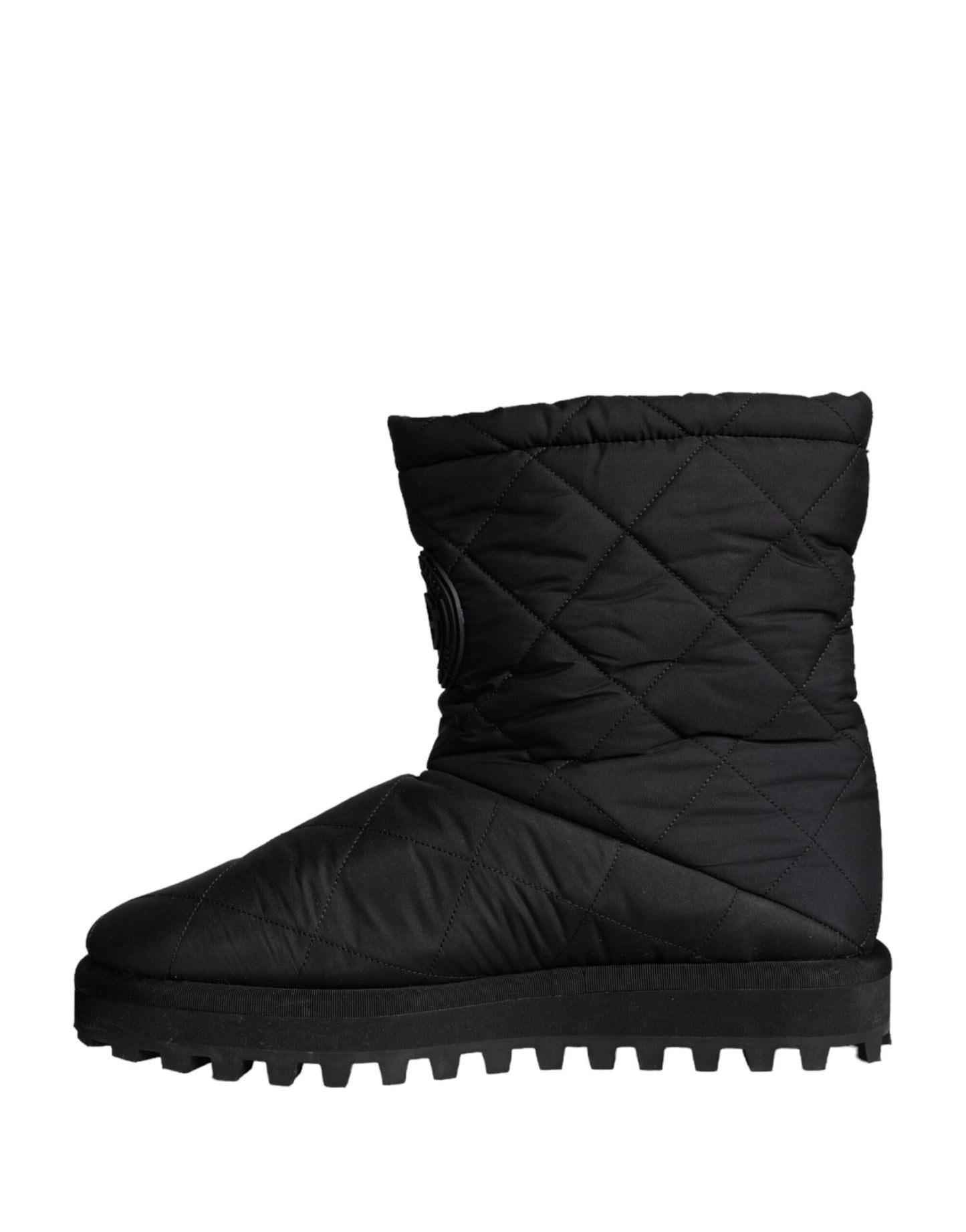 Dolce & Gabbana - Schwarze, gepolsterte Nylonstiefel mit halbhohem Schaft - Herrenstiefel