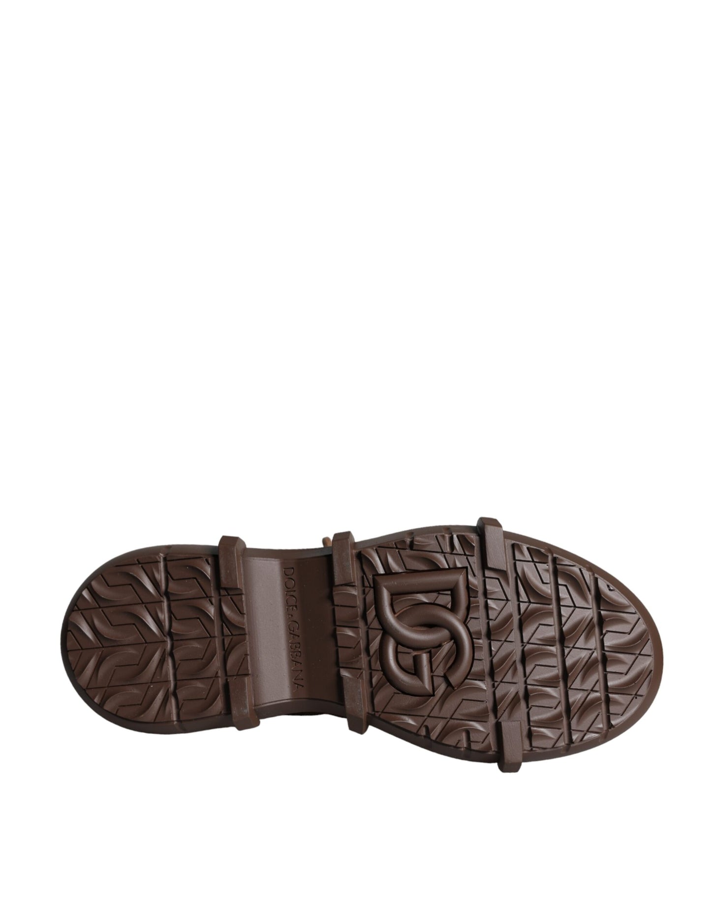 Dolce & Gabbana Braun Wildleder Militär Kampf Herren Stiefel Schuhe