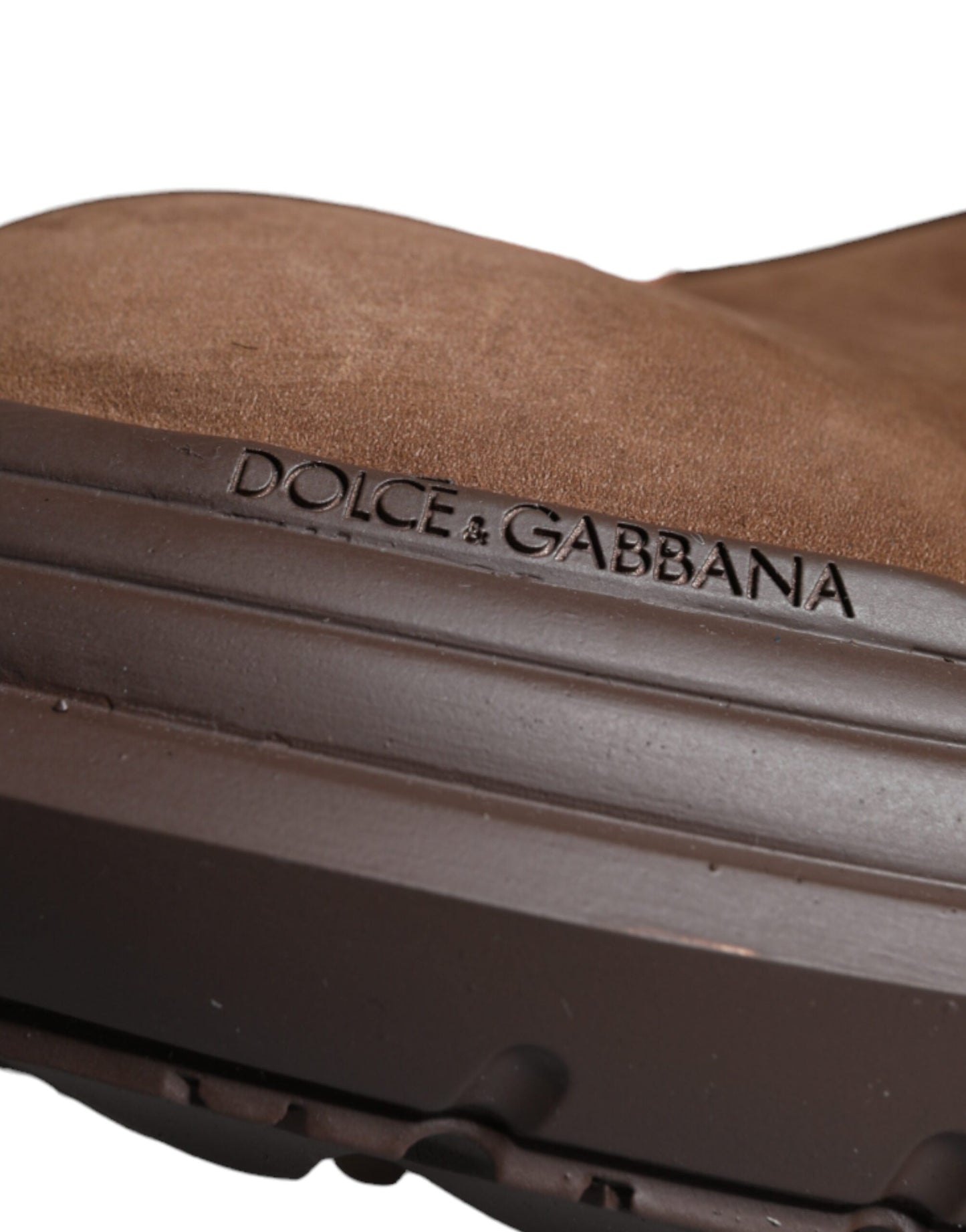 Dolce & Gabbana Braun Wildleder Militär Kampf Herren Stiefel Schuhe