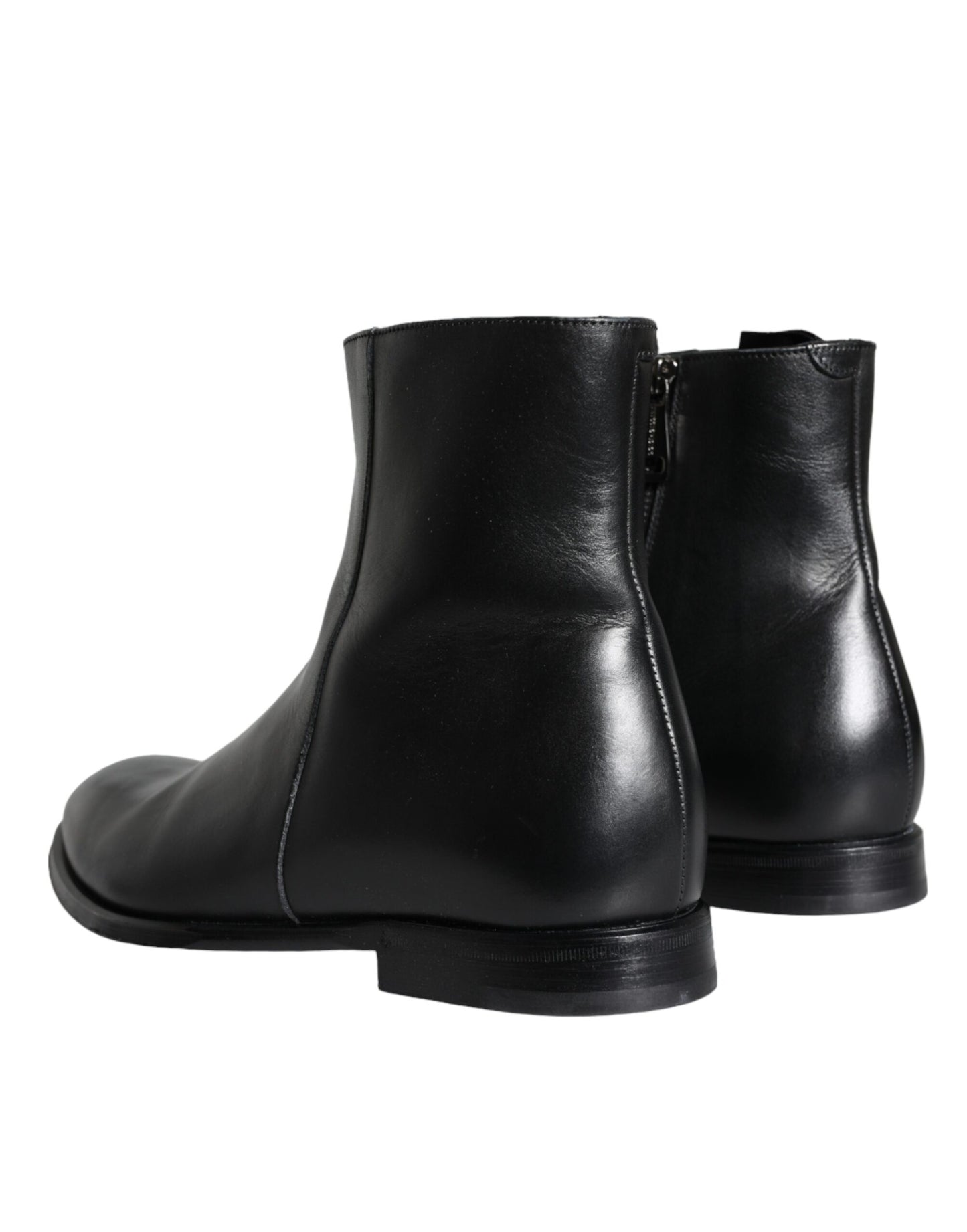 Dolce & Gabbana Stiefeletten aus schwarzem Kalbsleder für Herren