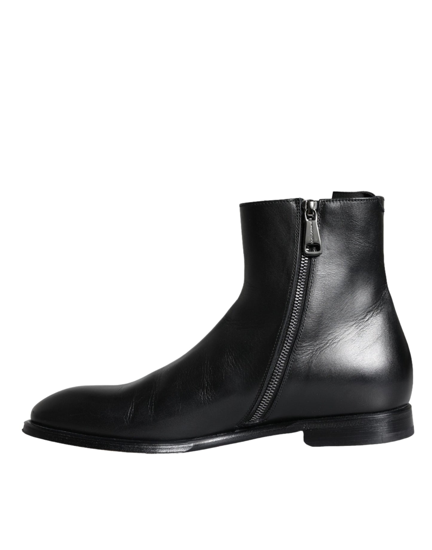 Dolce & Gabbana Stiefeletten aus schwarzem Kalbsleder für Herren
