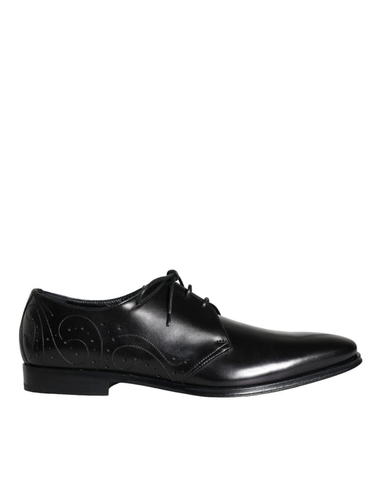 Dolce & Gabbana – Derby-Schuhe für Herren aus schwarzem Kalbsleder