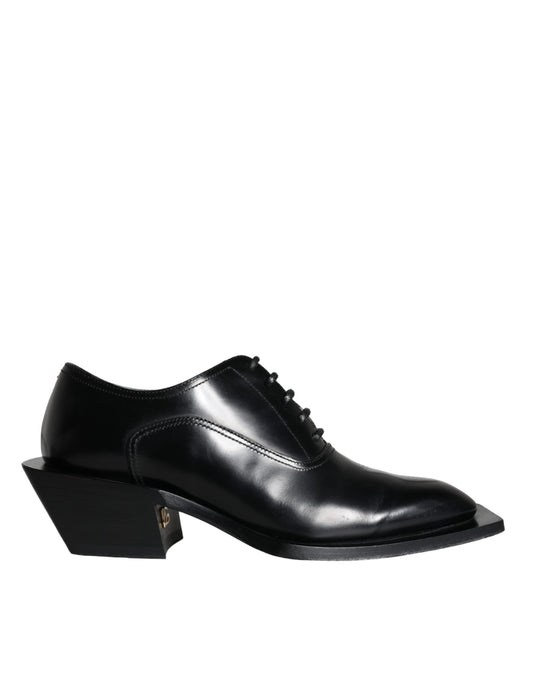 Dolce & Gabbana – Derby-Schuhe aus schwarzem Kalbsleder für Herren