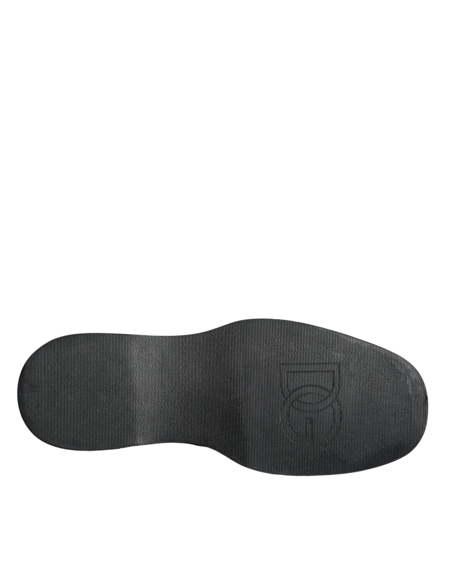 Dolce & Gabbana – Derby-Schuhe aus schwarzem Kalbsleder