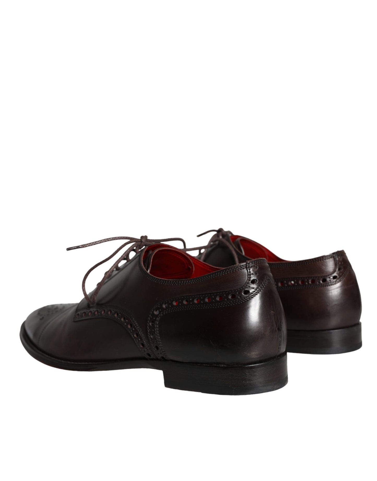 Dolce & Gabbana – Oxford-Schnürschuhe aus braunem Kalbsleder