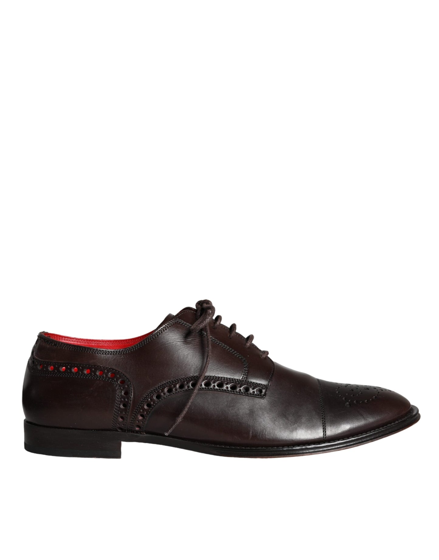 Dolce & Gabbana – Oxford-Schnürschuhe aus braunem Kalbsleder