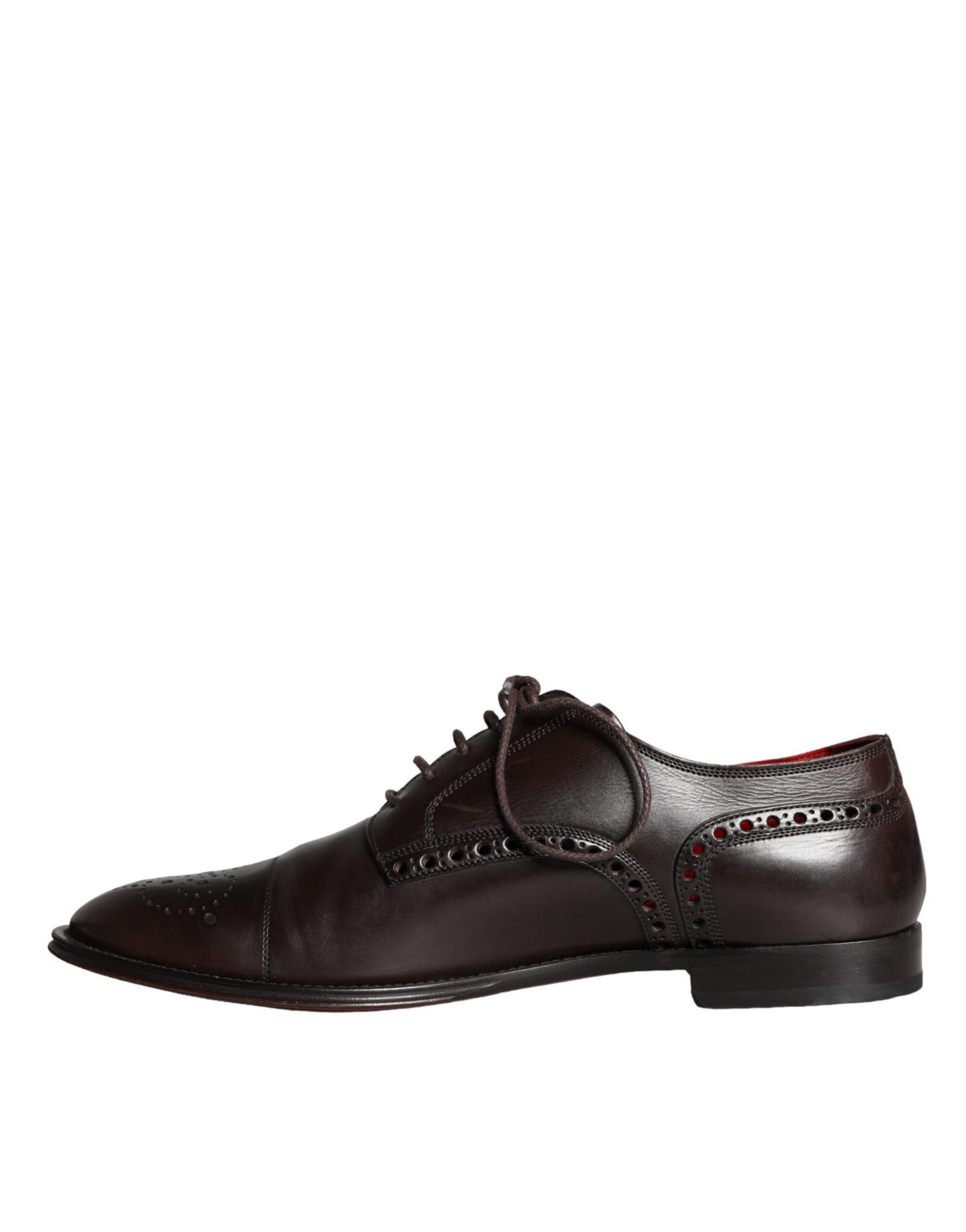 Dolce & Gabbana – Oxford-Schnürschuhe aus braunem Kalbsleder