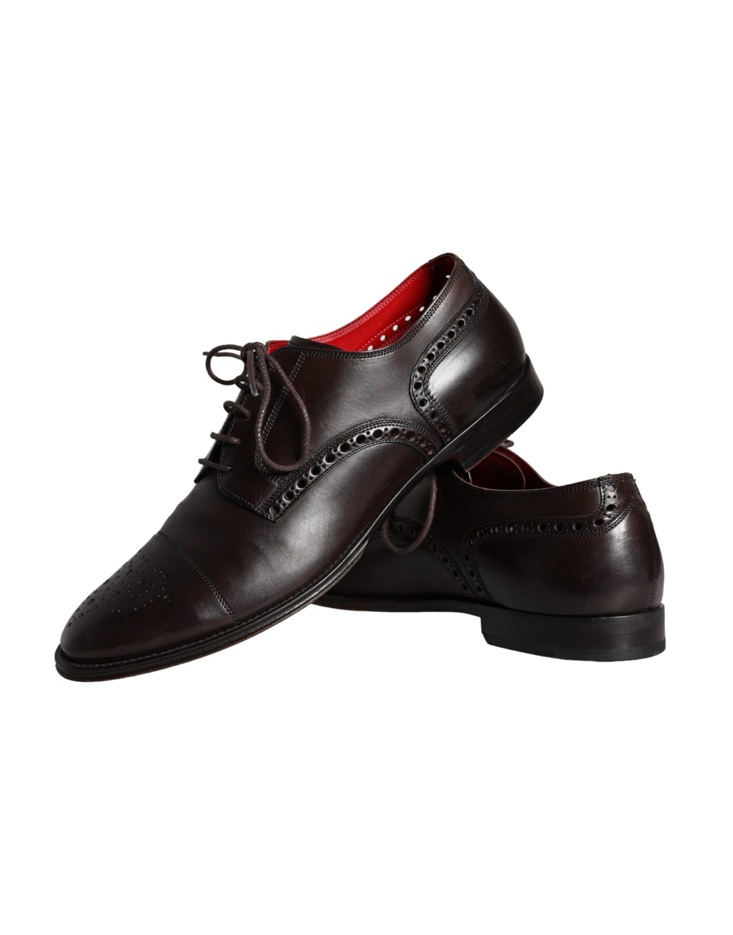 Dolce & Gabbana – Oxford-Schnürschuhe aus braunem Kalbsleder