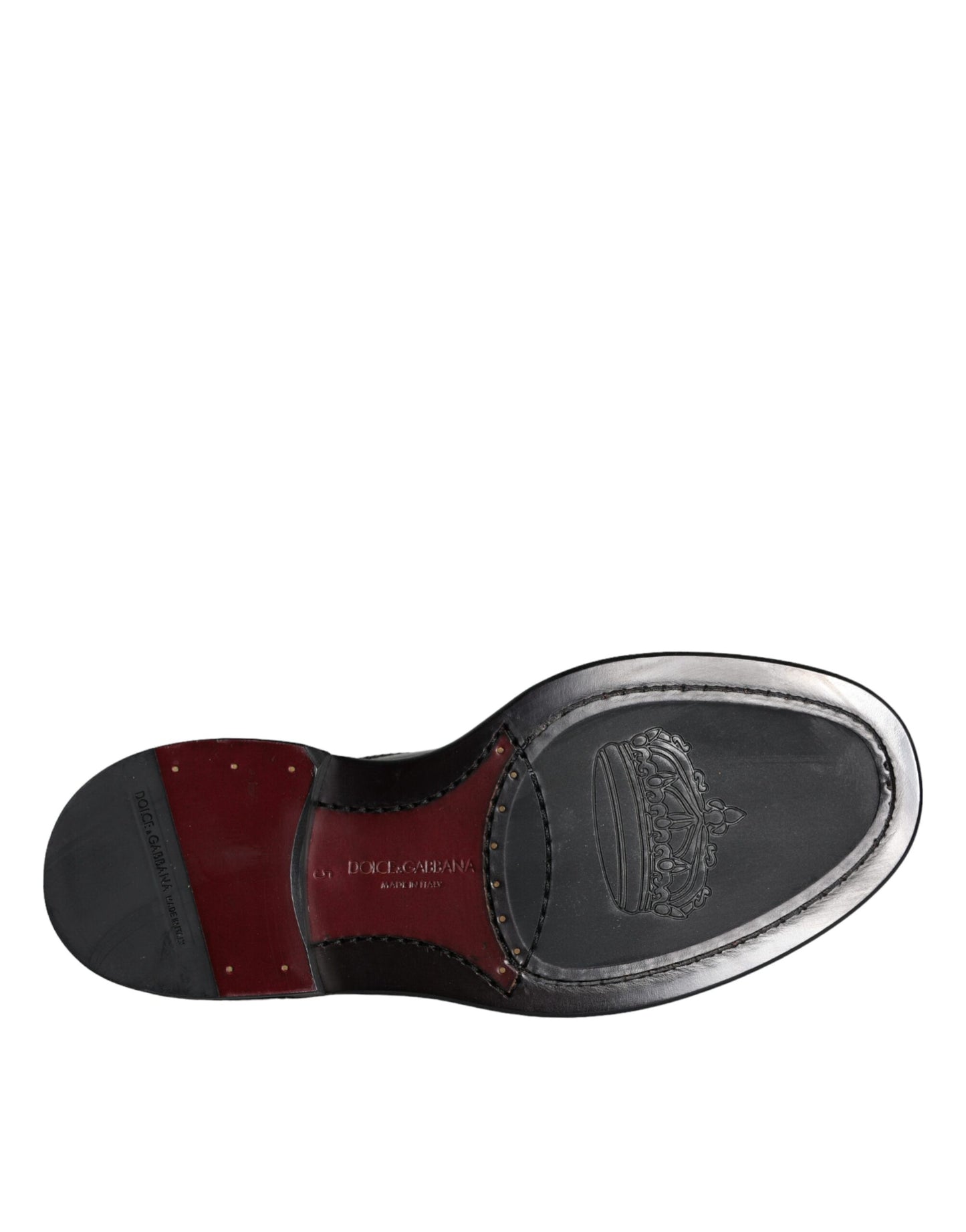 Dolce & Gabbana – Formelle Oxford-Schuhe aus schwarzem Leder mit Flügelkappe für Herren