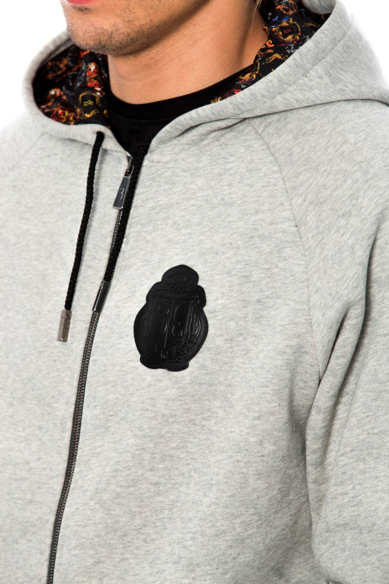Tuta in cotone grigia con cappuccio elegante Billionaire Italian Couture