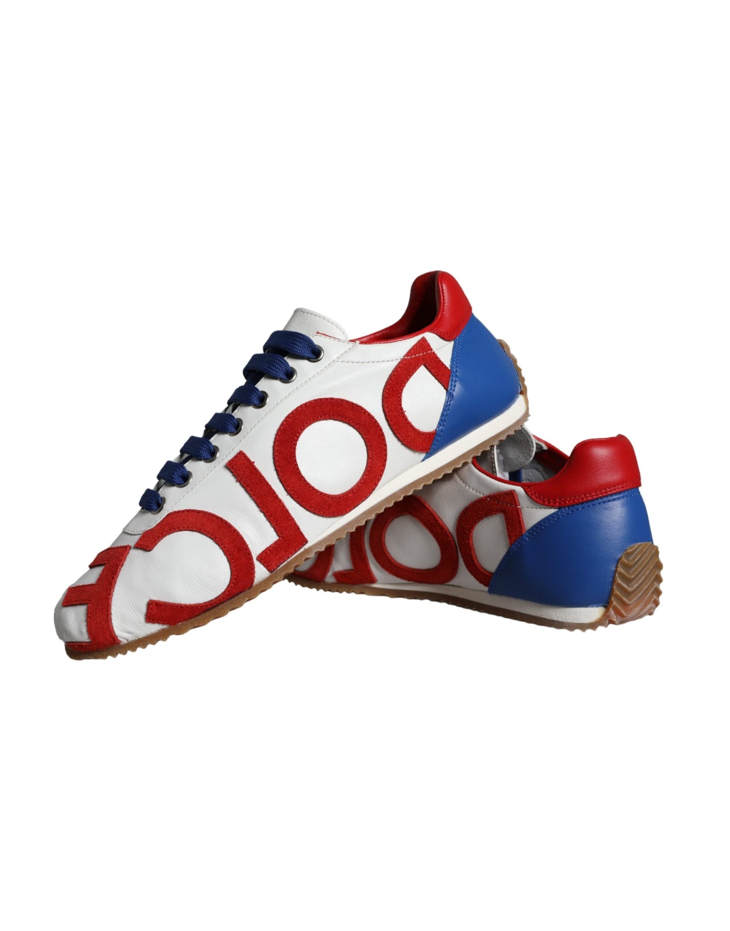 Dolce & Gabbana Mehrfarbige Freizeit-Sneakers aus Leder mit Logo