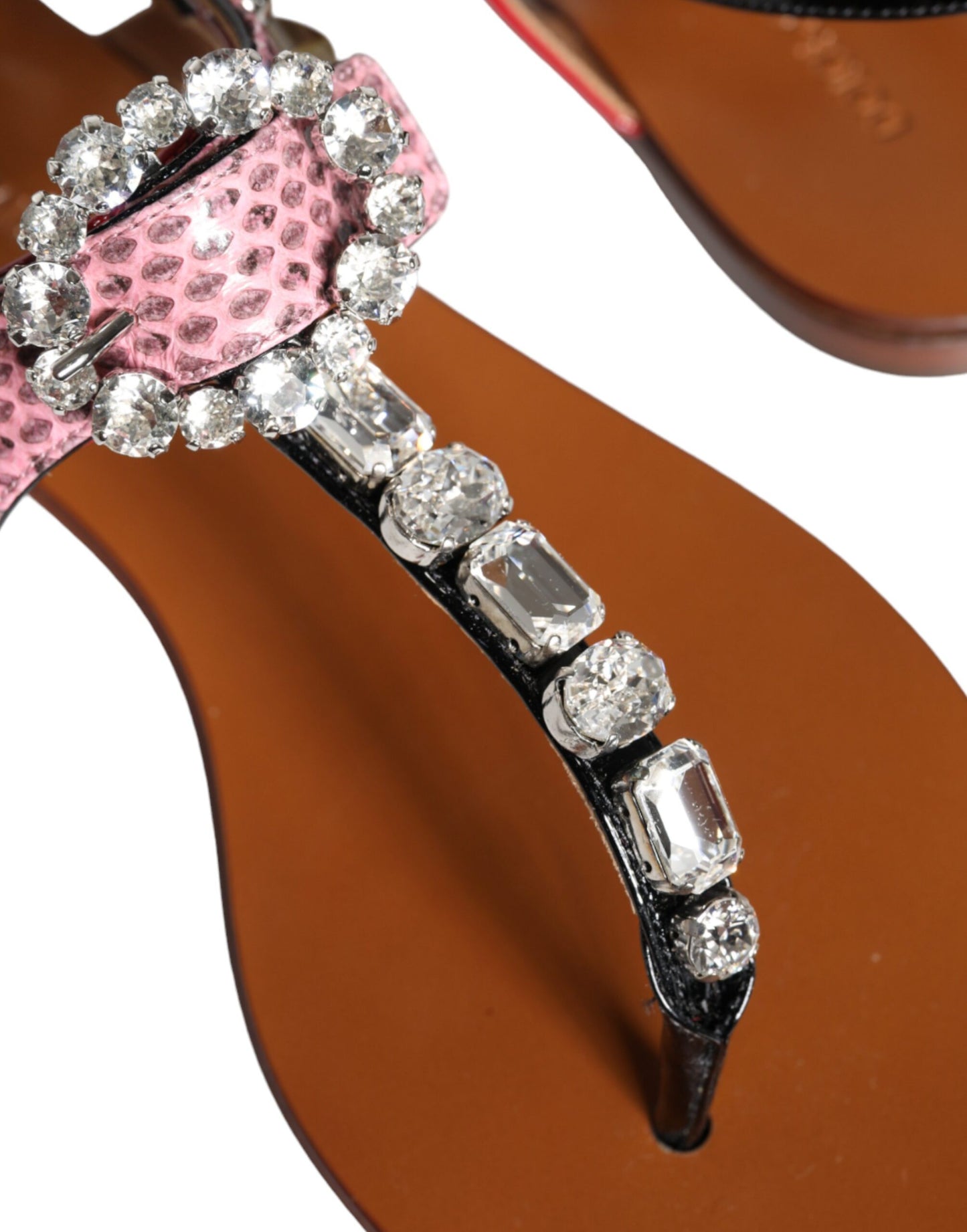 Dolce & Gabbana Mehrfarbige Kristallsandalen Flip-Flops Schuhe