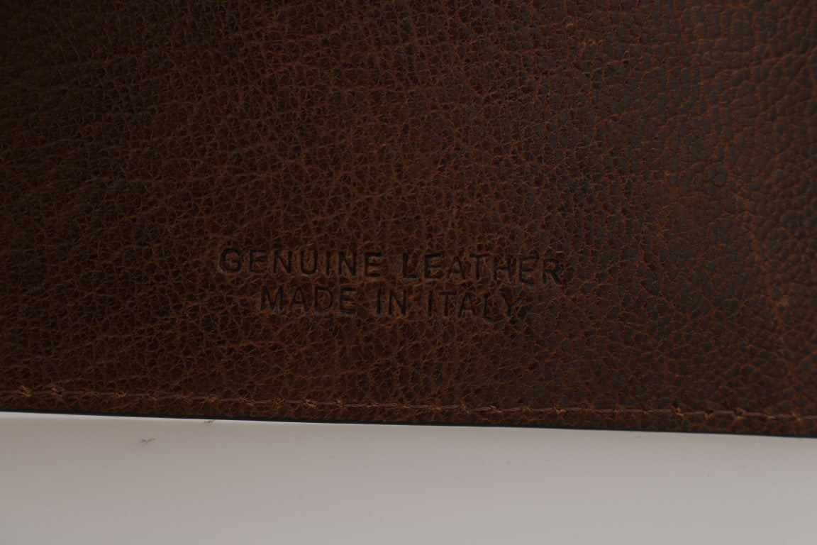 Billionaire Italienische Couture Elegante Leder Herrenbörse in Braun
