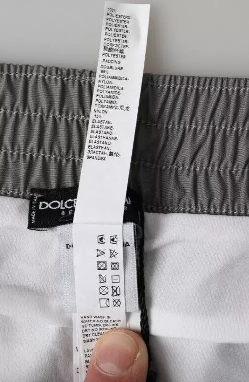Dolce & Gabbana Dunkelgrau Polyester Beachwear Shorts Bademode Herren