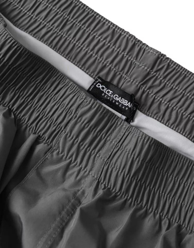 Dolce & Gabbana Dunkelgrau Polyester Beachwear Shorts Bademode Herren