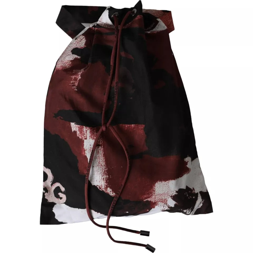 Dolce & Gabbana Mehrfarbige Camouflage DG Logo Strandmode Shorts Bademode