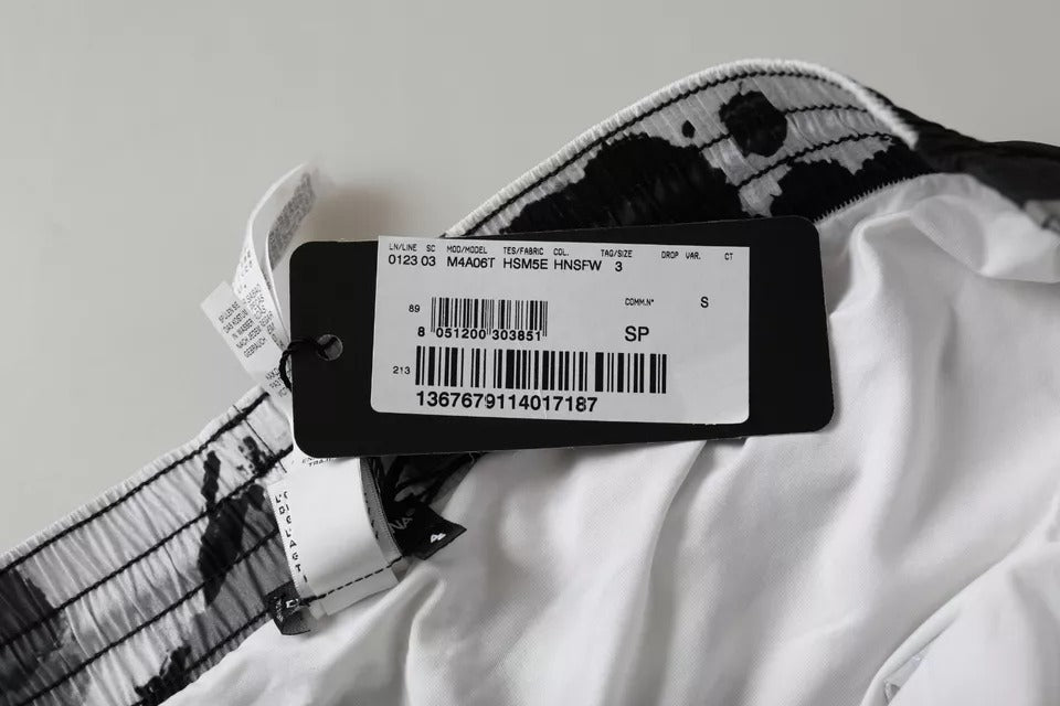 Dolce & Gabbana Mehrfarbige Camouflage DG Logo Strandmode Shorts Bademode