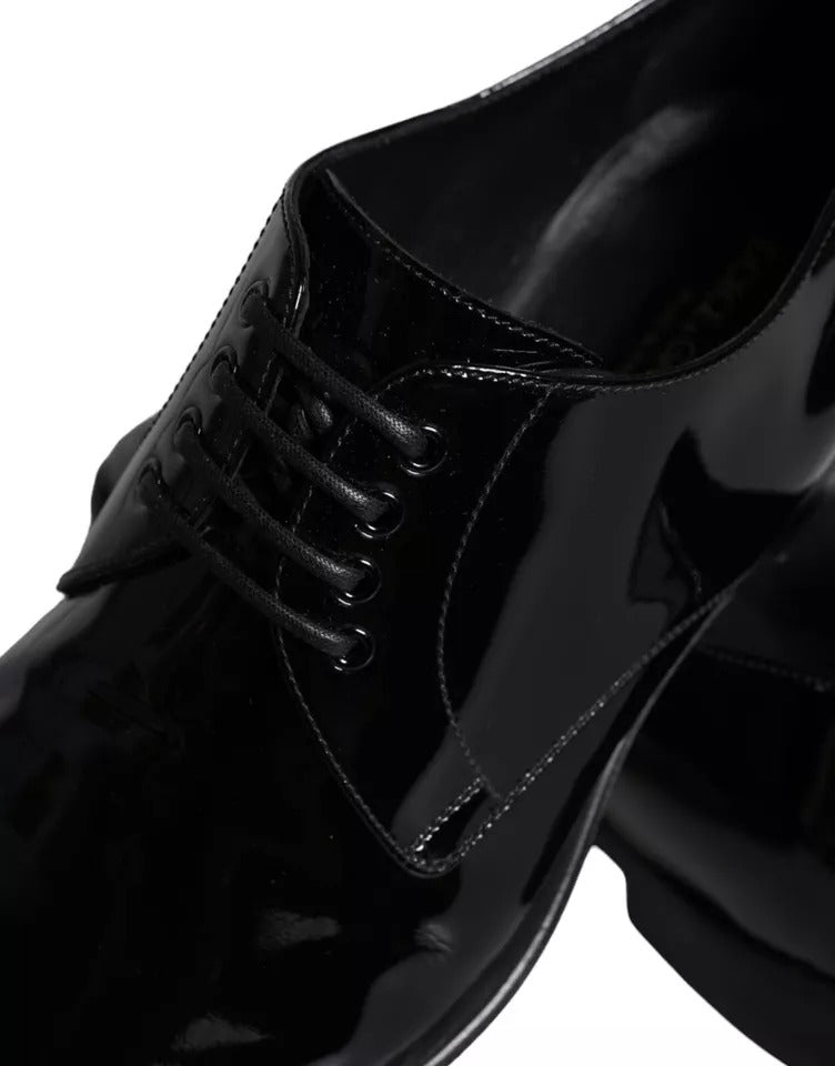 Dolce & Gabbana – Derby-Schuhe für Herren aus schwarzem Kalbsleder