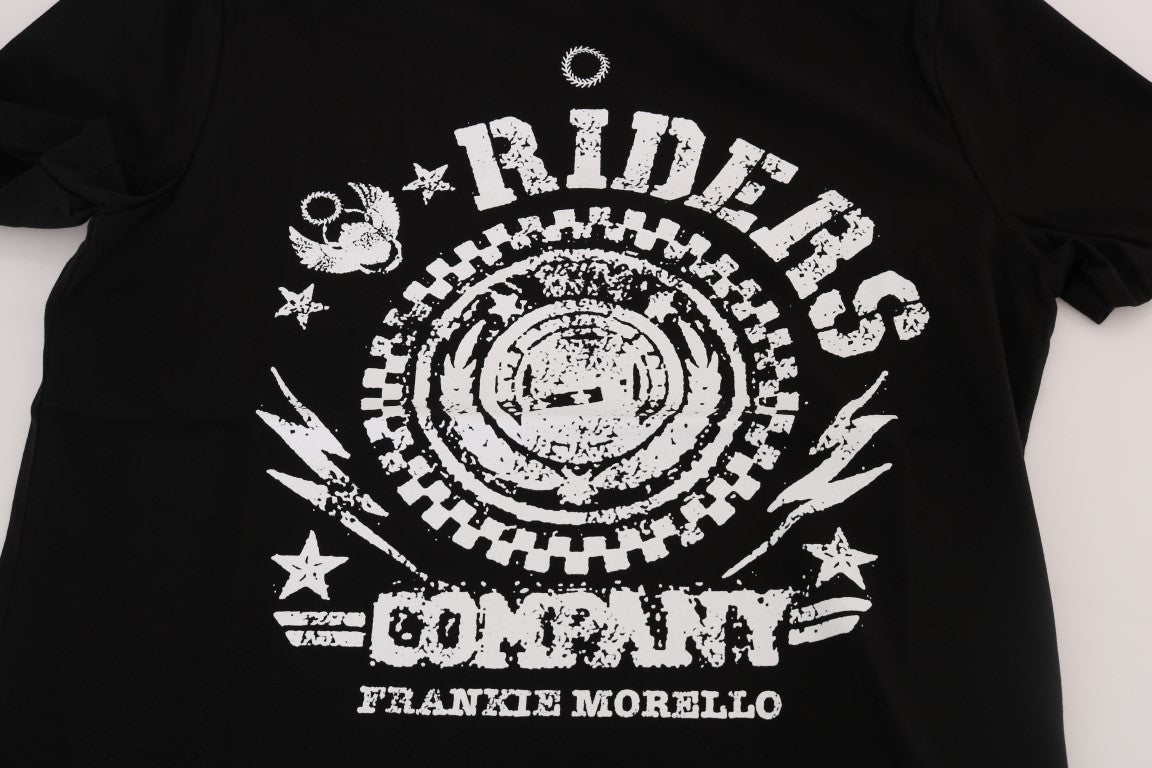 T-shirt girocollo RIDERS in cotone nero