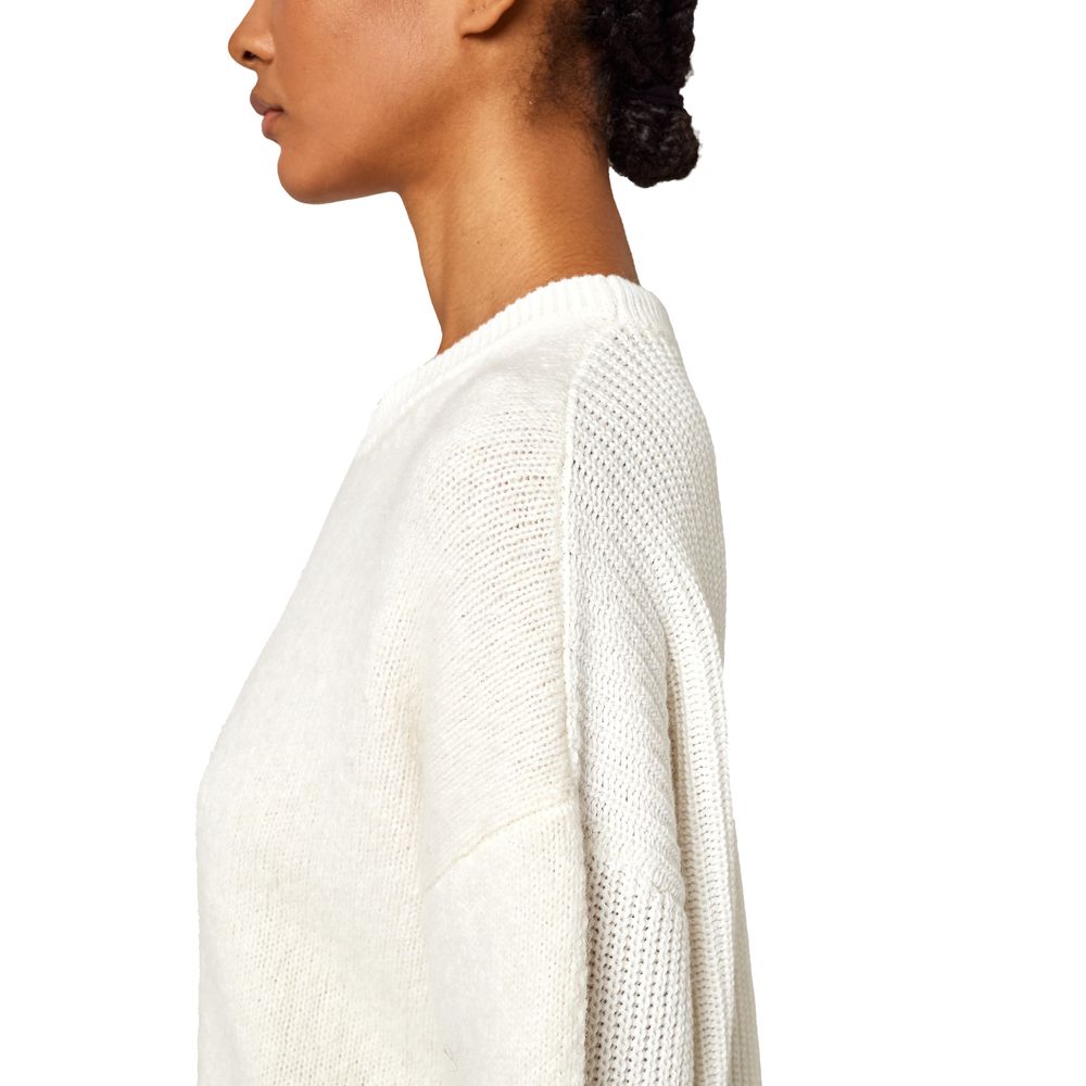 Alpha Studio Maglione in Lana Riciclata Bianca