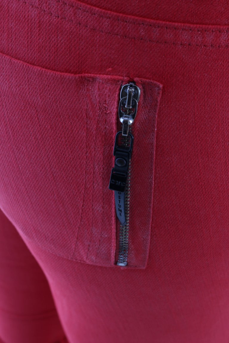 Vaqueros slim elásticos de algodón rojos