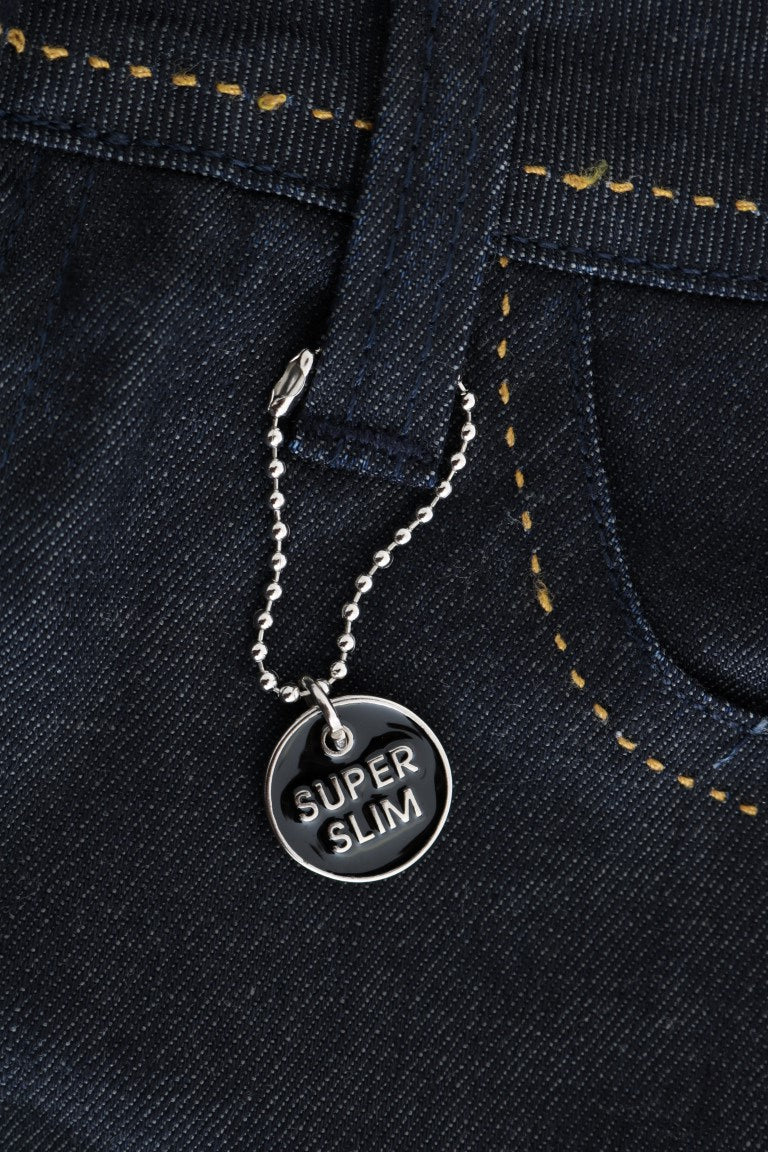 Vaqueros slim fit elásticos de algodón azul