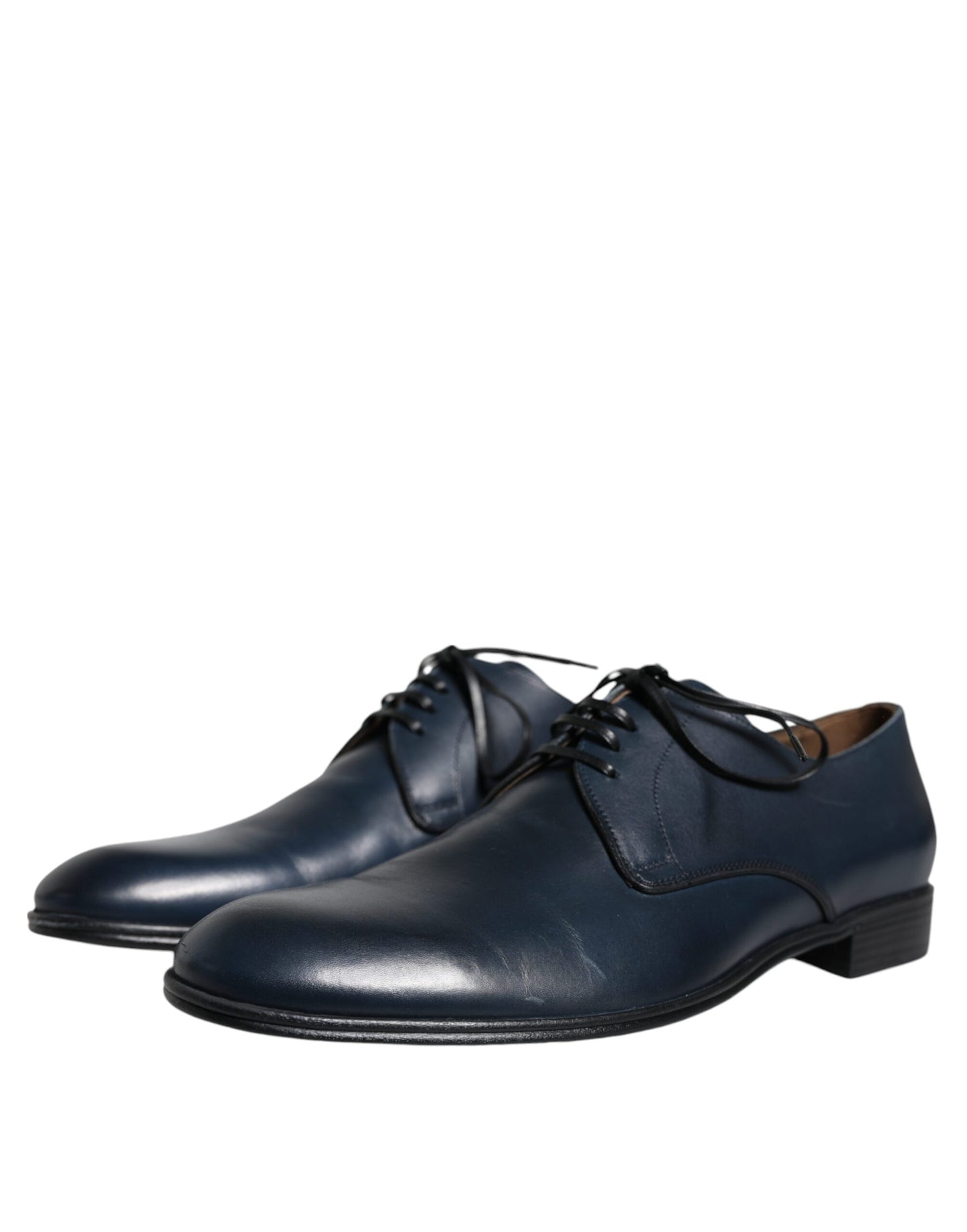 Dolce & Gabbana – Derby-Schuhe aus dunkelblauem Leder