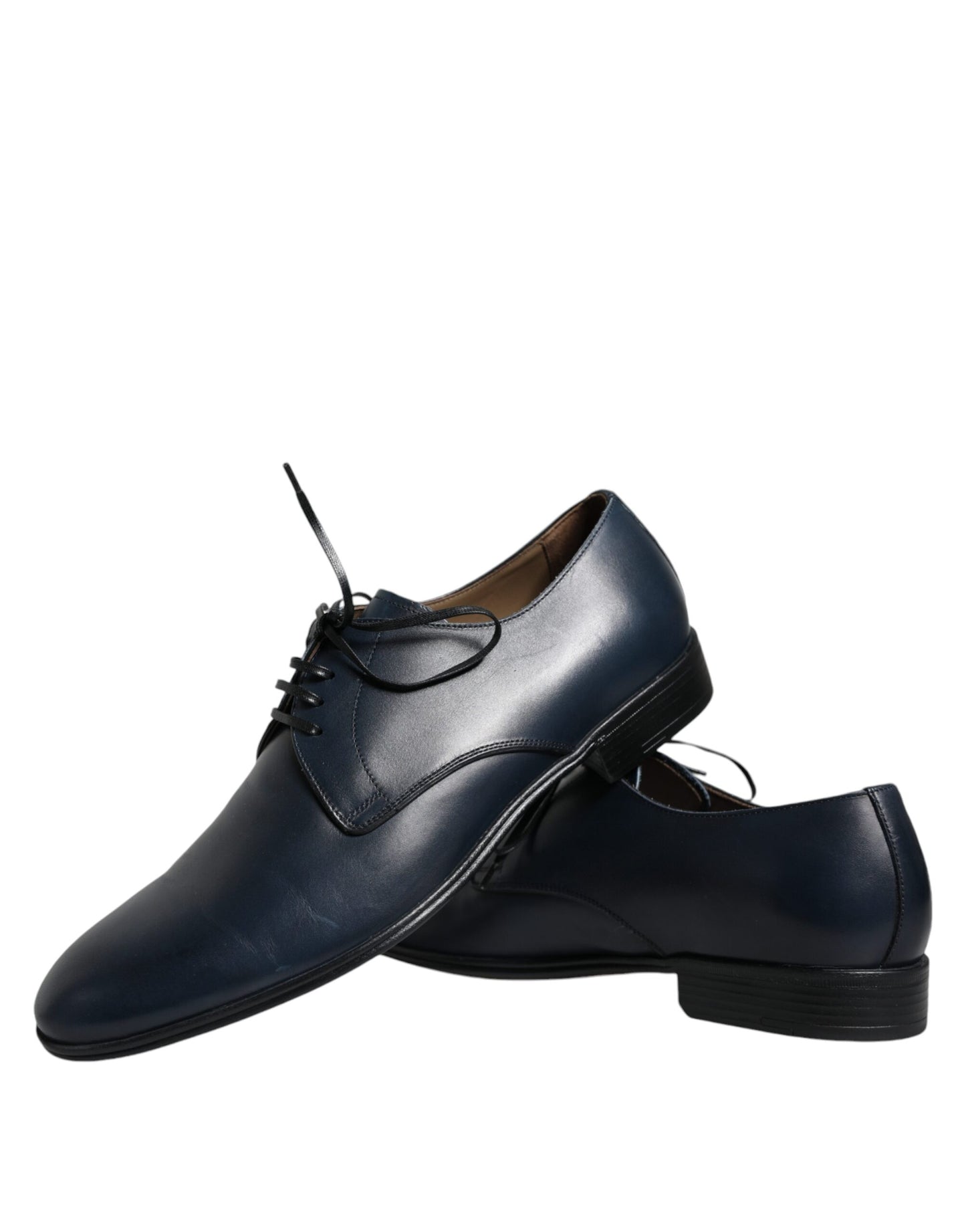 Dolce & Gabbana – Derby-Schuhe aus dunkelblauem Leder